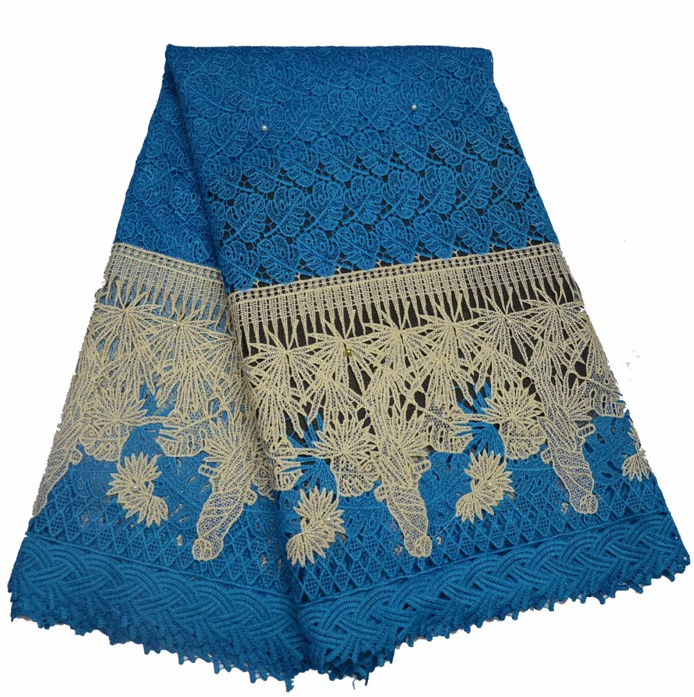 

High quality African guipure lace fabric for sewing 2017 Best selling african cord lace fabric for wedding 5yards/pc WDP-236