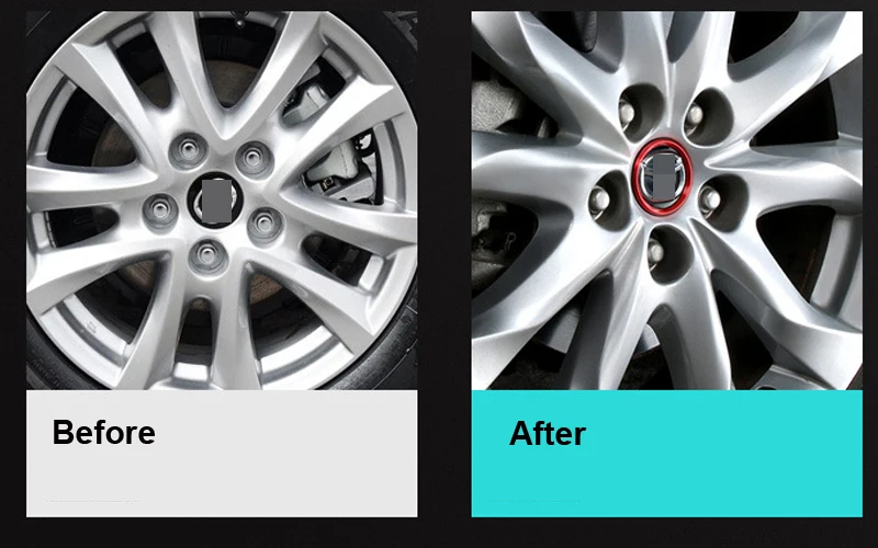 

4pcs/set car wheel hub ring sticker for Mazda 6 Artz CX-4 Mazda 3 Axeira CX-5