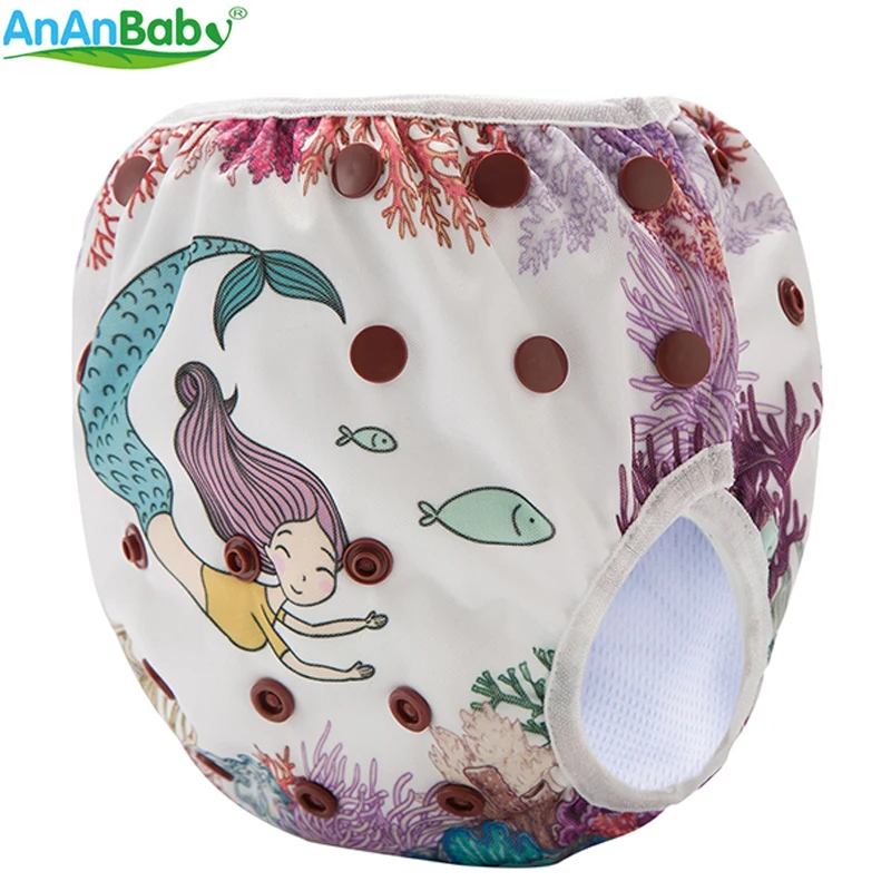 Новое поступление! Ananbaby Многоразовые детские подгузники для плавания