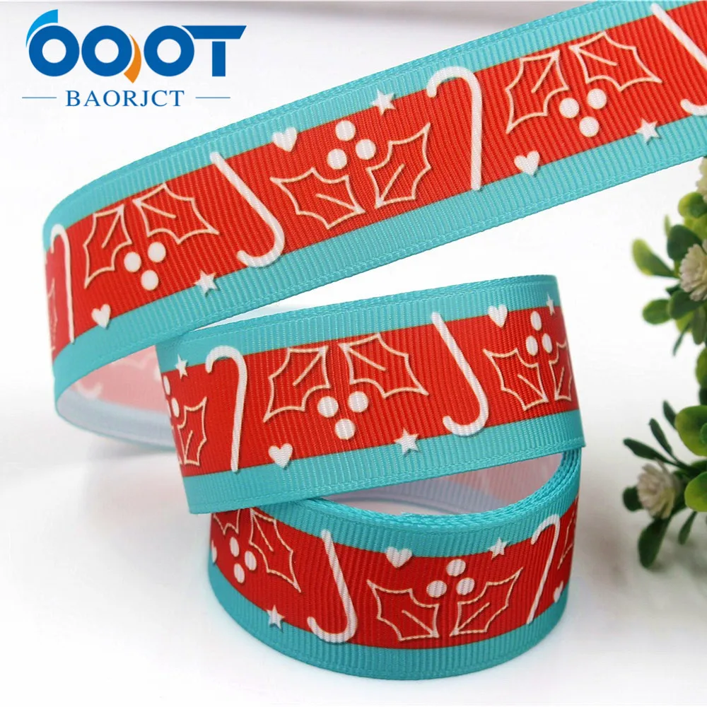Новогодние ленты OOOT BAORJCT 178173 25 мм 10 ярдов Термотрансферная печатная корсажная