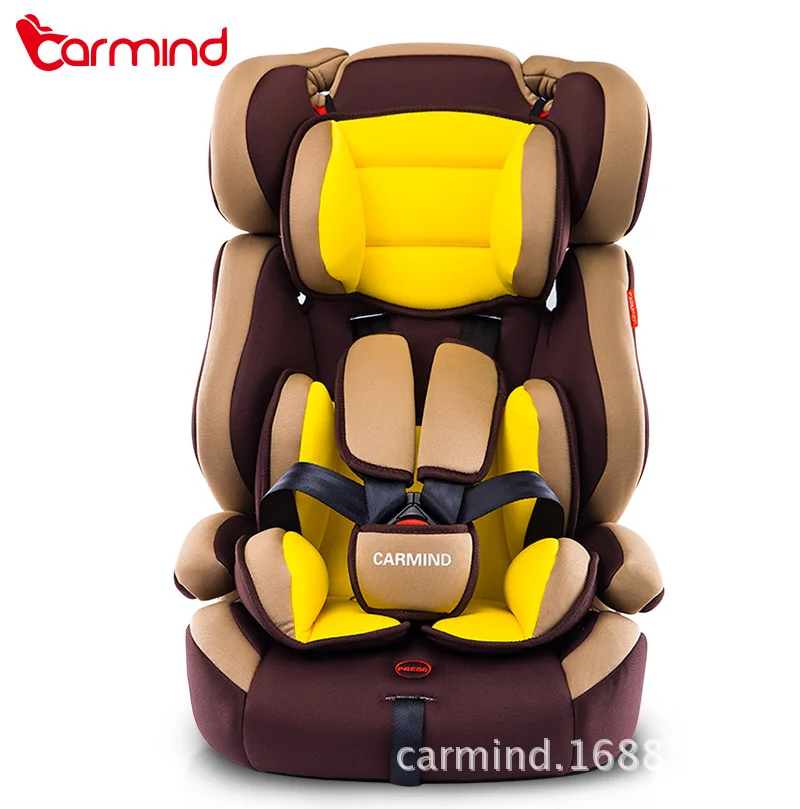 Детское автокресло безопасности для детей 9-12 лет один заменитель ISOFIX 3C - Цвет: yellow