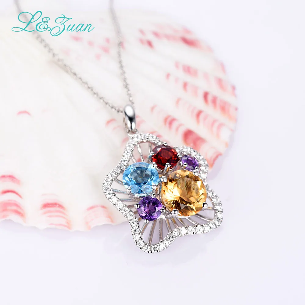 Кулон из серебра 925 пробы с натуральным цитрином карата|pendant 925|necklaces pendants 925necklace