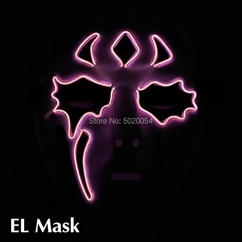 

Newest EL Wire Mask Light Up Neon LED Female Mask Glow lighting Mask for Party Costumes Glowing Club