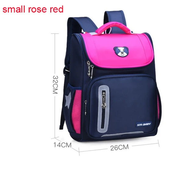 small rose red Русский стиль, школьные рюкзаки на колесиках для девочек, детские школьные сумки, ортопедический рюкзак, сумка для мальчиков, детский Ранец - Цвет: small rose red