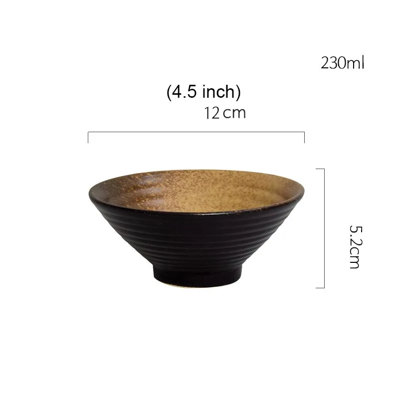 A(4.5inch) 4,5/5,5/6,5/8/9 дюймов японский Керамика Bowl Ramen большая чаша говядина Лапша супа чашки, миски под рис салат контейнер Винтаж Кухня посуда - Цвет: A(4.5inch)
