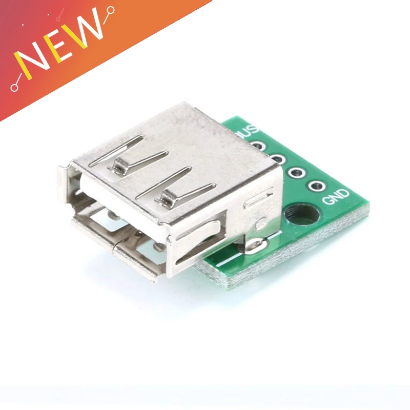 5 шт. USB 2,0 гнездо для dip 4P 4PIN разъем адаптера для DIP 2,54 мм сварная плата конвертер Pinboard для мобильного телефона линии передачи данных