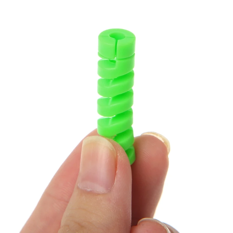 4 шт./лот защита кабеля гибкий силиконовый держатель шнура легкий спиральный