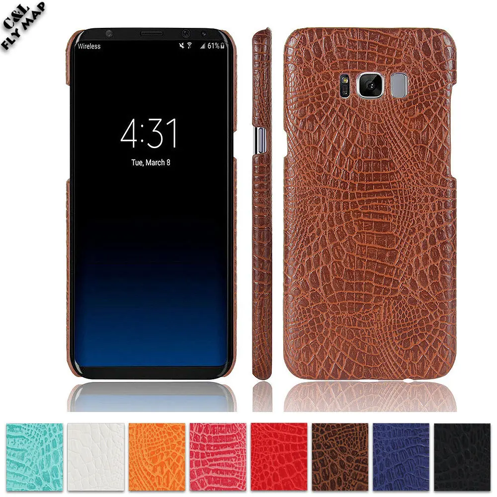 Чехол из крокодиловой кожи для Samsung Galaxy S8 + Plus Жесткий поликарбоната защитный