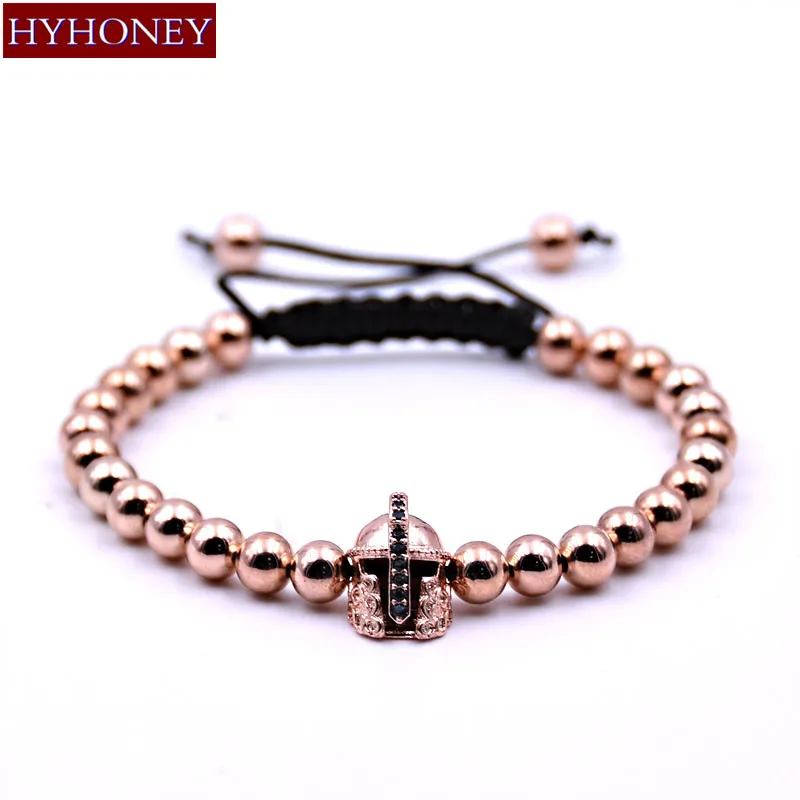 HYHONEY 2017 модные плетеные браслеты и с микрозакрепкой шлем мужские ювелирные