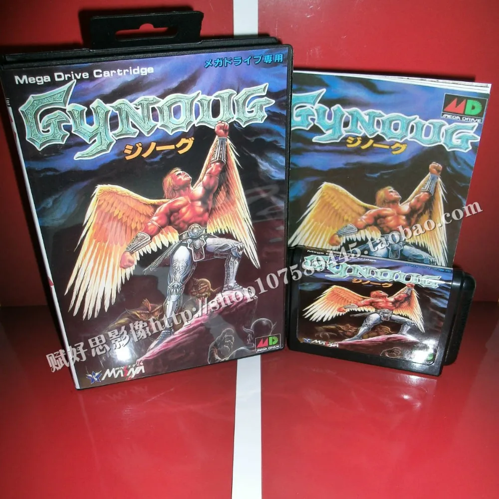 Sega MD игра-Gynoug с коробкой и руководством для 16 бит игровой картридж Megadrive бытие