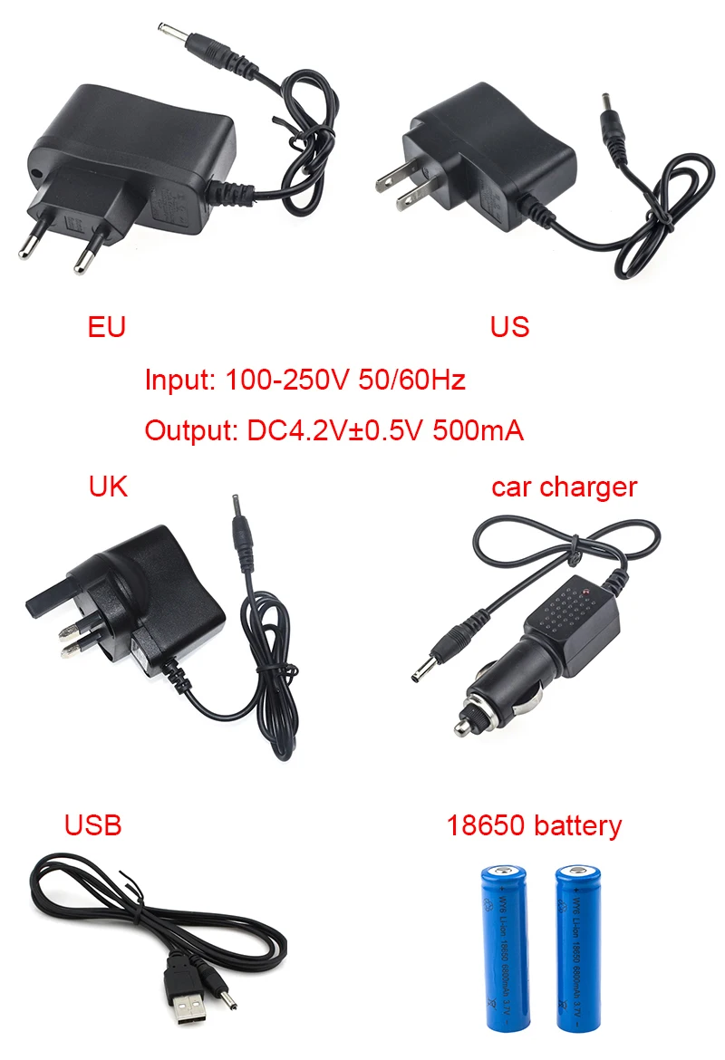 USB зарядка Linterna 10000 люмен фар CREE XML T6 Светодиодные фары 18650 аккумуляторная лампа