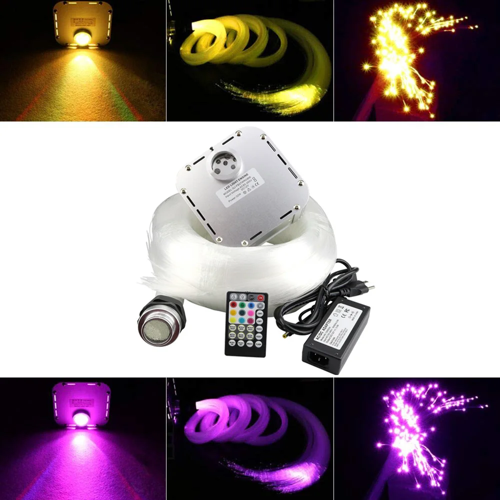 32 Вт 4 уровня скорости мерцание RGB LED волоконно оптический Звездный потолочный