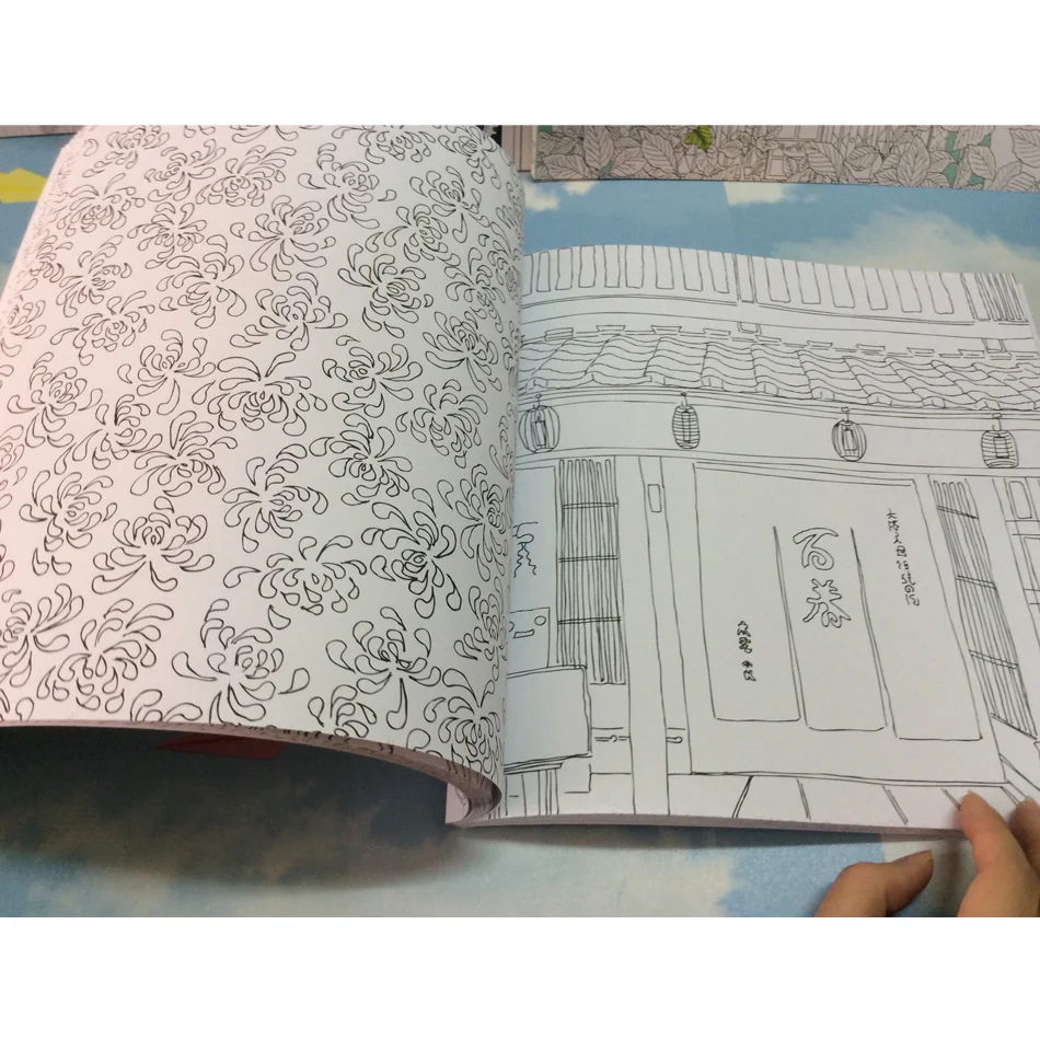 Японские раскраски для взрослых японские секретные снятия стресса Рисование