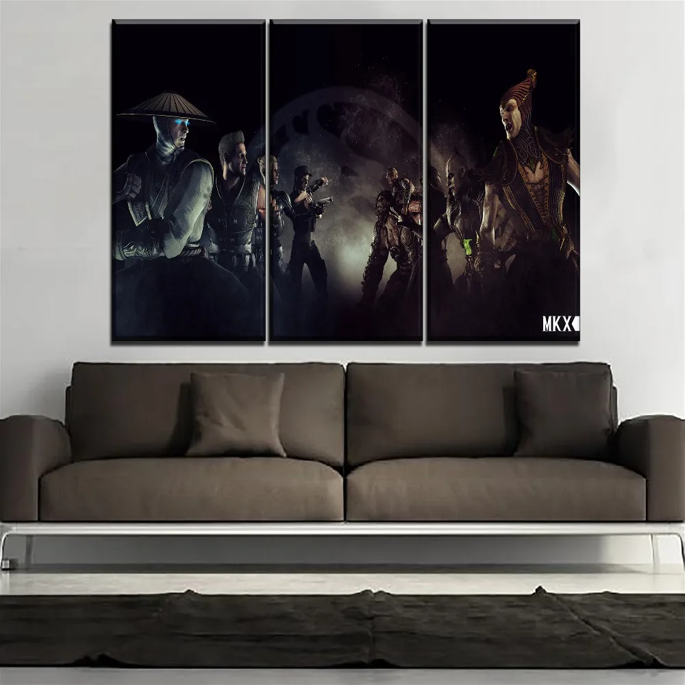 Современная Картина на холсте с HD-печатью Настенная картина 1 панель игры Mortal Kombat