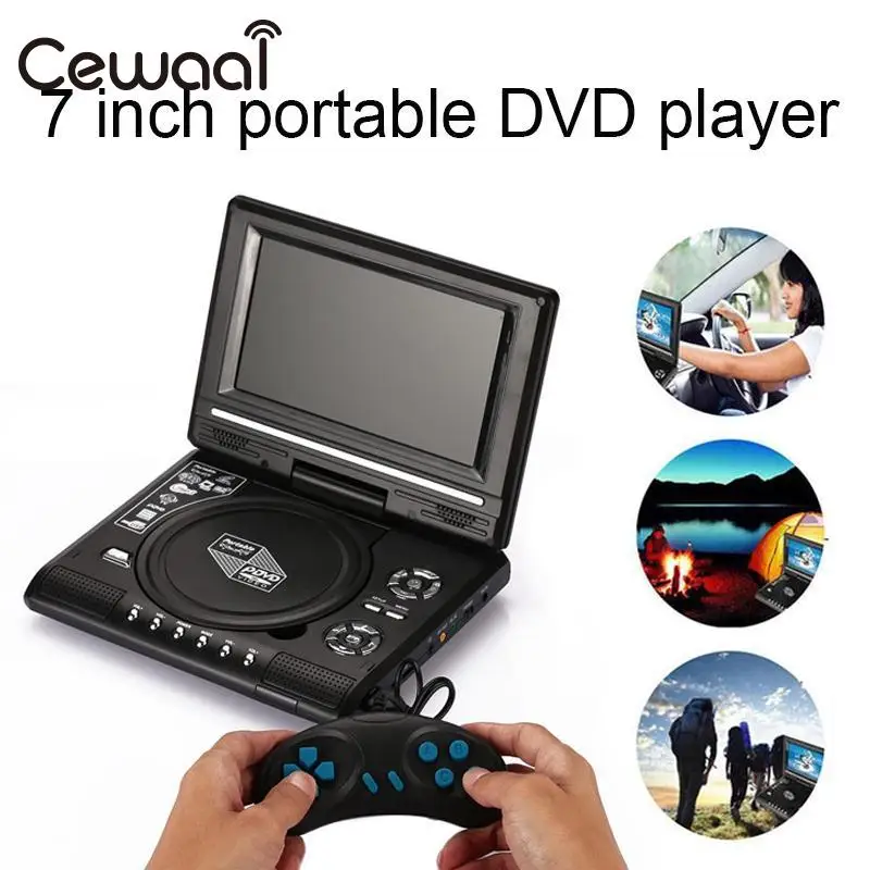 Cewaal Новый Настоящее HD 7 ''дюймовый ЖК-дисплей Дисплей VCD DVD Media Player ЕС Plug