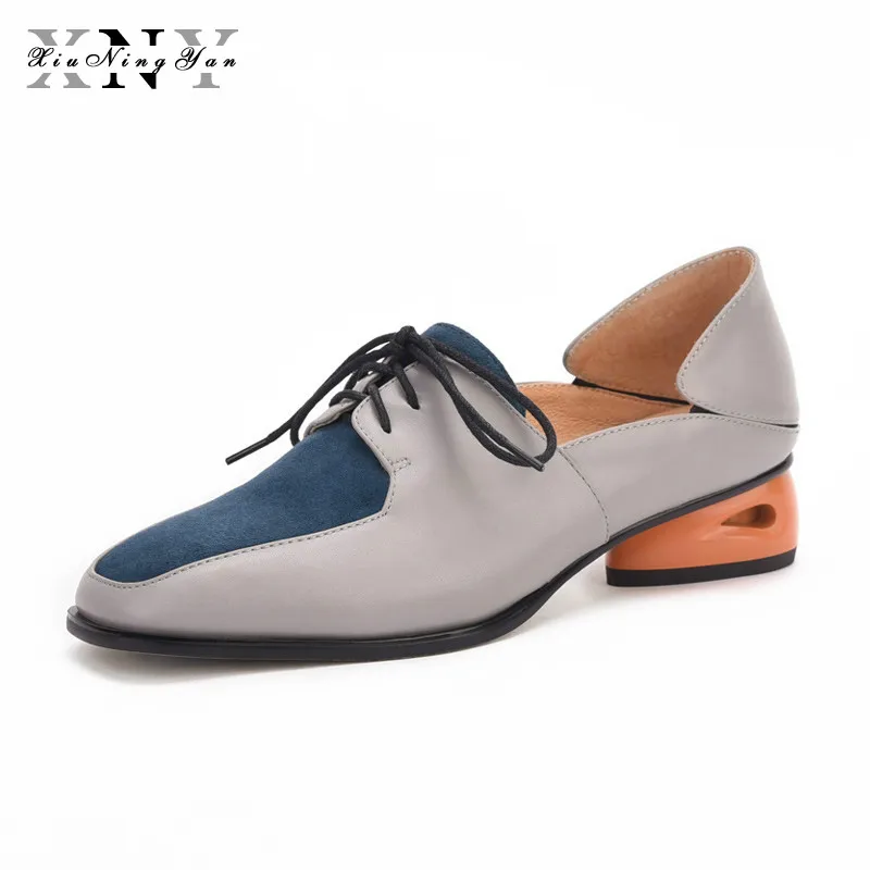 Женские лоферы из натуральной кожи весенние туфли-оксфорды на ремешке 2019 | Обувь