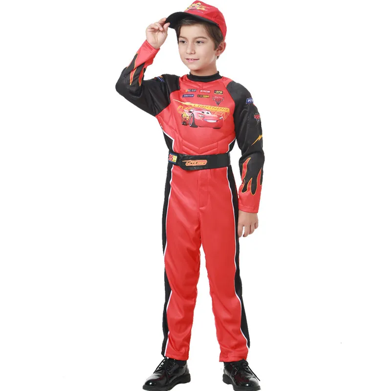 Красный костюм гоночного автомобиля для мальчиков детей водителя|costume for boys|cars