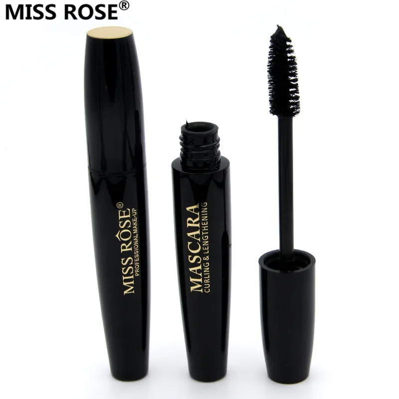Бренд miss rose водонепроницаемый максимальный объем 4d волокно черная Толстая чувственная тушь для ресниц стойкий макияж для ресниц