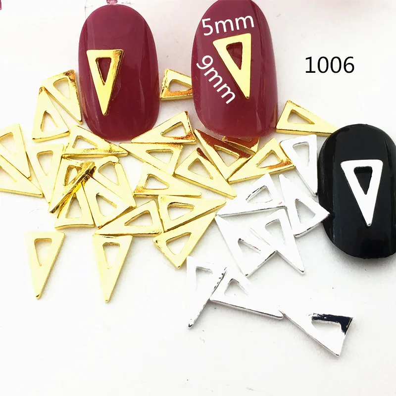 50 шт./упак. Япония 3d-украшения для ногтей Металл 5*9 мм треугольник ногтей части сплав для маникюра аксессуары DIY Шарм приспособления для ухода за ногтями