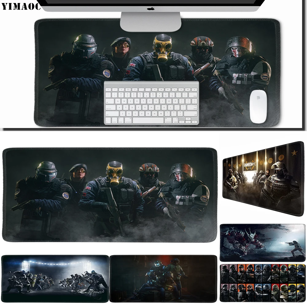 YIMAOC 30*60 см большой коврик для мыши геймерский резиновый игровой Настольный с