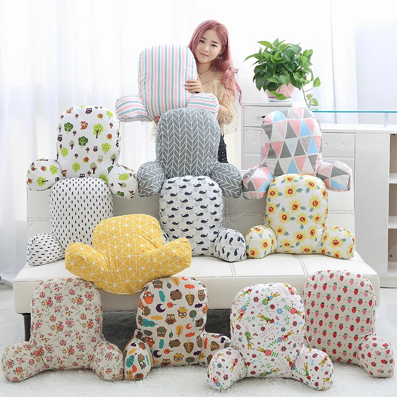 Creative Heightening Cushion Cotton and Linen Office Waist Pad Car Seat Pillow Pregnant Women Bedside | Дом и сад