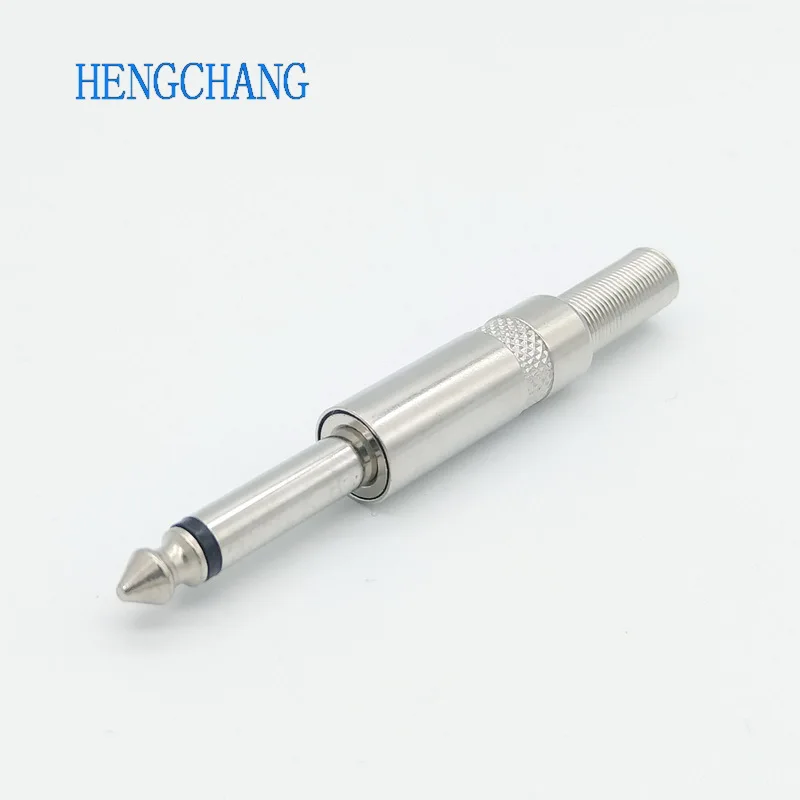 

1/4 inch 6.35mm mono Connector 6.35mm Male Audio Plug Wire Connector 1/4 inch Soldering Male 6.35 Plug for Electric guitar mixer