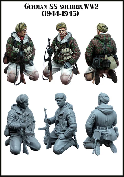 Немецкий SS SOLDIER WW2 (1944 1945) B 1/35 набор моделей из смолы|resin model kits|model kitgerman ss |
