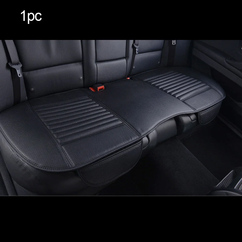 Rear Black line 1pc Чехлы для автомобильных сидений, универсальные чехлы для сидений из искусственной кожи, Всесезонная подушка, чехлы для автомобилей, автомобильные аксессуары для интерьера, набор ковриков для стула - Название цвета: Rear Black line 1pc