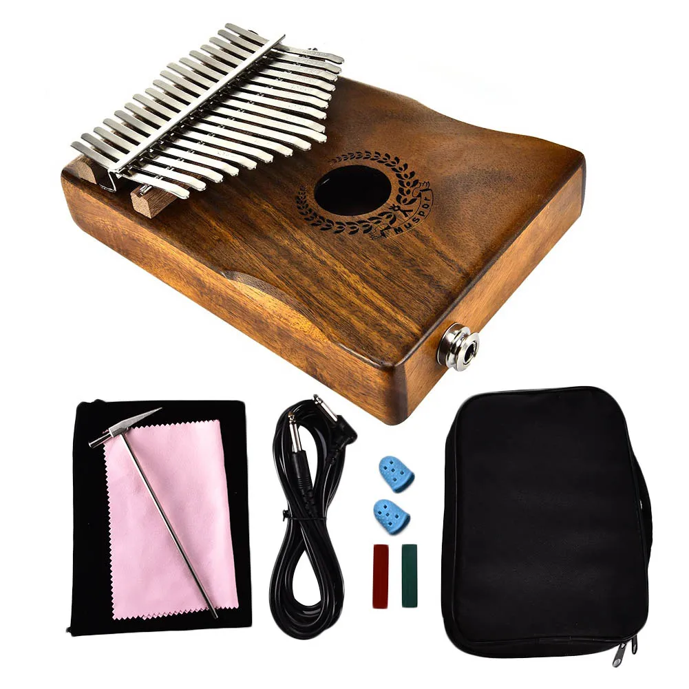 Красное дерево 17 ключ калимба мбира большого пальца пианино с пикапом FH99|Пианино|