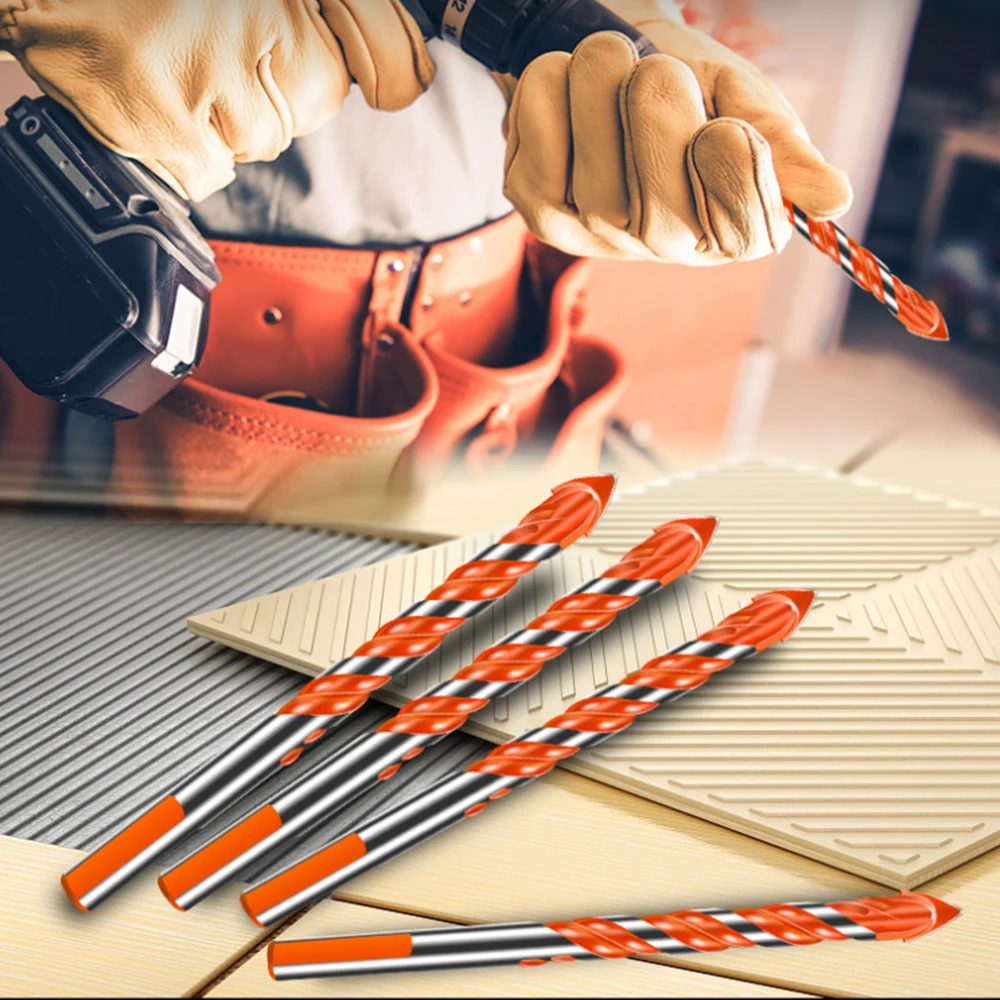 

4mm-12mm Tungsten Steel Twist Drill Bit Triangle drill Bits For Ceramic Tile Concrete Glass Marble Etc