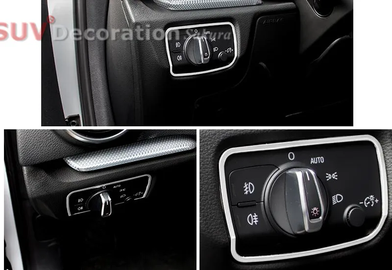 Для Audi A3 8V 2012 2013 2014 2015 2016 2017 2018 серебряные аксессуары для интерьера головной свет