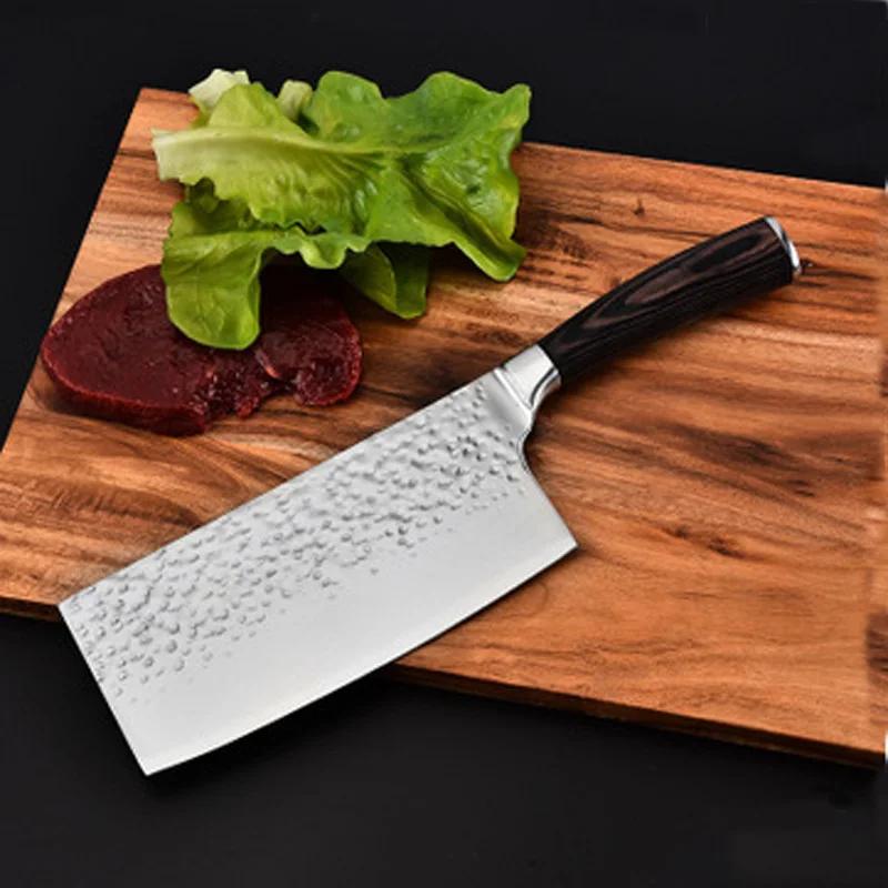 

Liang Da Brand Stainless Steel Knife Best Gifts 7 inch Chopping Knife Stainless Steel Blade Color Wood Handle Chef Kitchen Knife
