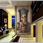 Настенная картина на холсте, Классическая масляная живопись, постер на холсте Обнаженная красавица в стуле для гостиной, домашний декор