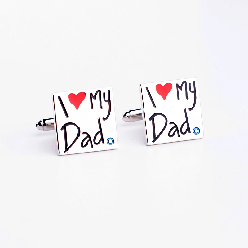 Роскошные дизайнерские запонки с гравировкой I Love My Dad подарочные на день отцов