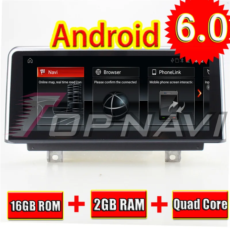Topnavi Android 6 0 автомобильный радиоприемник с навигацией GPS для BMW 1 серии F10/F20 NBT 2011 2012