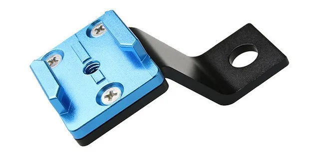 Blue Новые CNC рамки из алюминиевого сплава адаптер крепления для GoPro Hero SJcam камеры База держатель для автомобиля мотоцикл зеркало заднего вида - Цвет: Blue