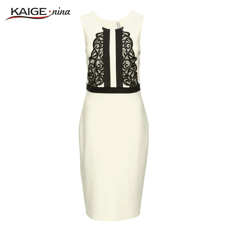 Женское кружевное вечернее платье до колен черное облегающее без рукавов