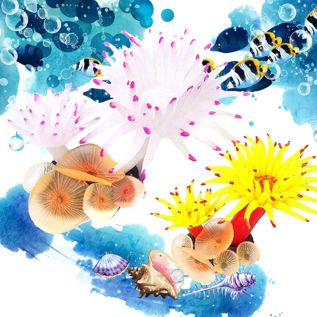 Микро подводная лодка пейзаж моделирование Коралловое море дерево аквариум с