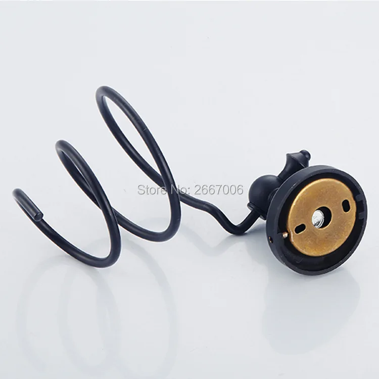 Настенный латунный держатель для фена ZR2530 керамический с черным бронзовым