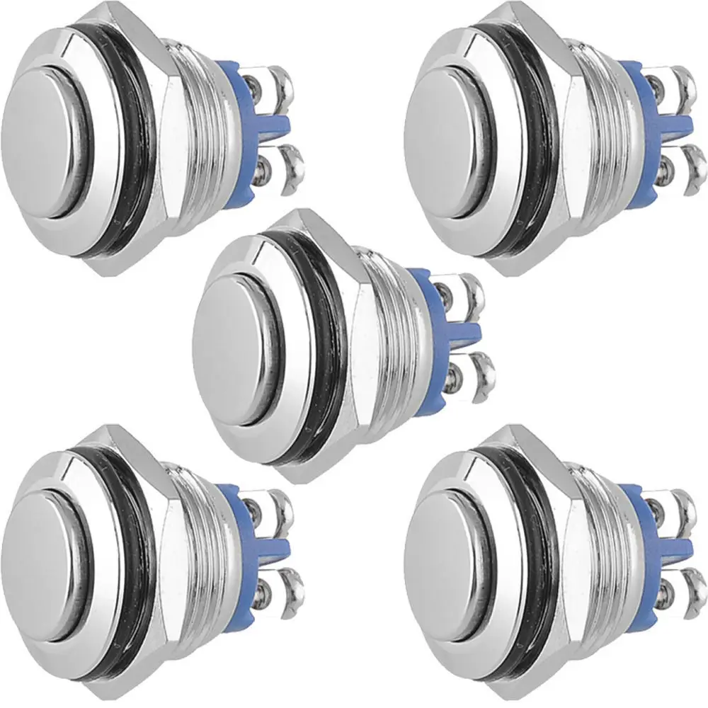 EE support 5 шт. переключатель с Высокой Головкой 16 мм звуковой Мгновенный кнопочный