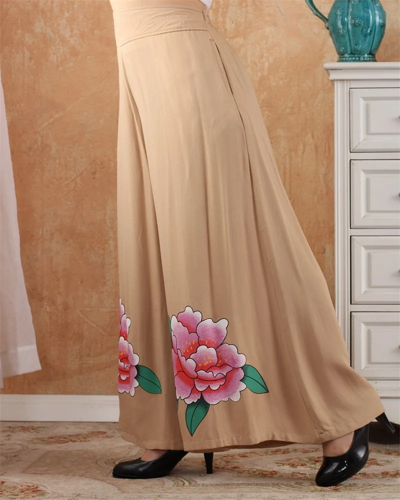 Женские элегантные эластичные брюки Капри цвета хаки на осень и весну широкие с