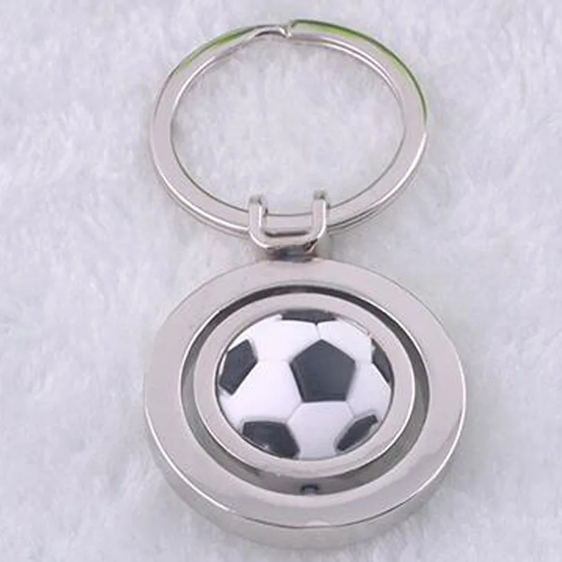 1 шт. 3D Вращающийся брелок для ключей с шариком спортивный футбольным мячом