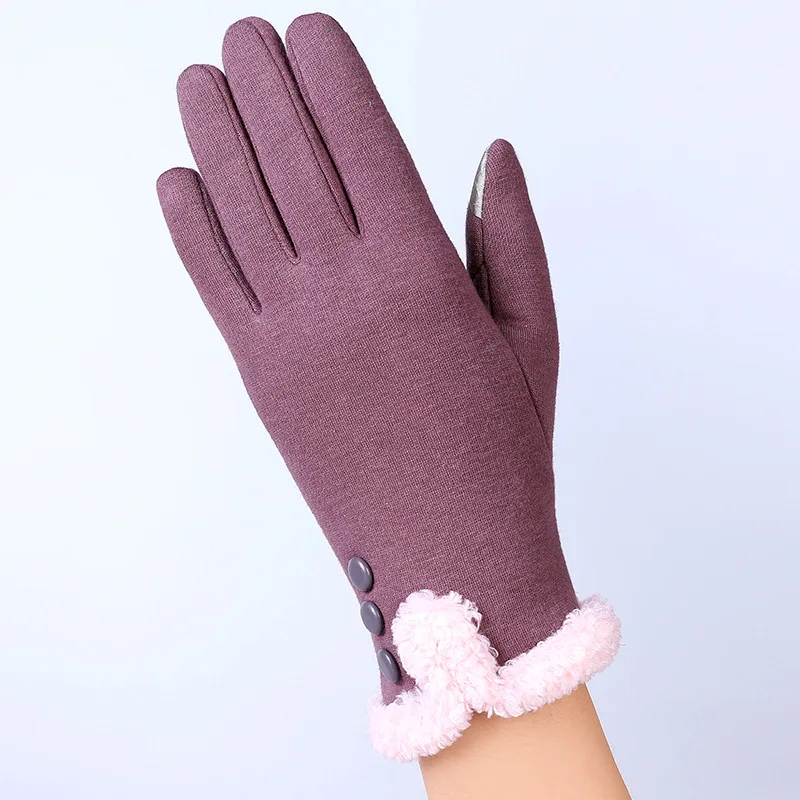 Новые женские перчатки с пальцами на запястье 2018 модные плотные зимние теплые