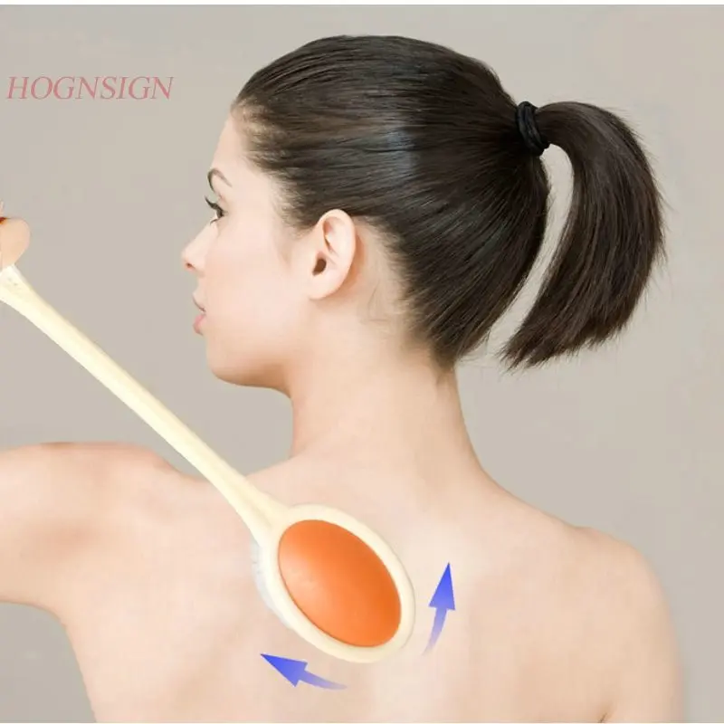 

Massage Bath Brush Rub Back Long Handle Bathing Tool Soft Hair Body Cleansing Care Supplies Stress Relax Massager Hot Sale