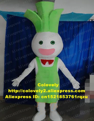Зеленый китайский лук Allium Fistulosum Leeks Shallot костюм талисмана для взрослых с героями