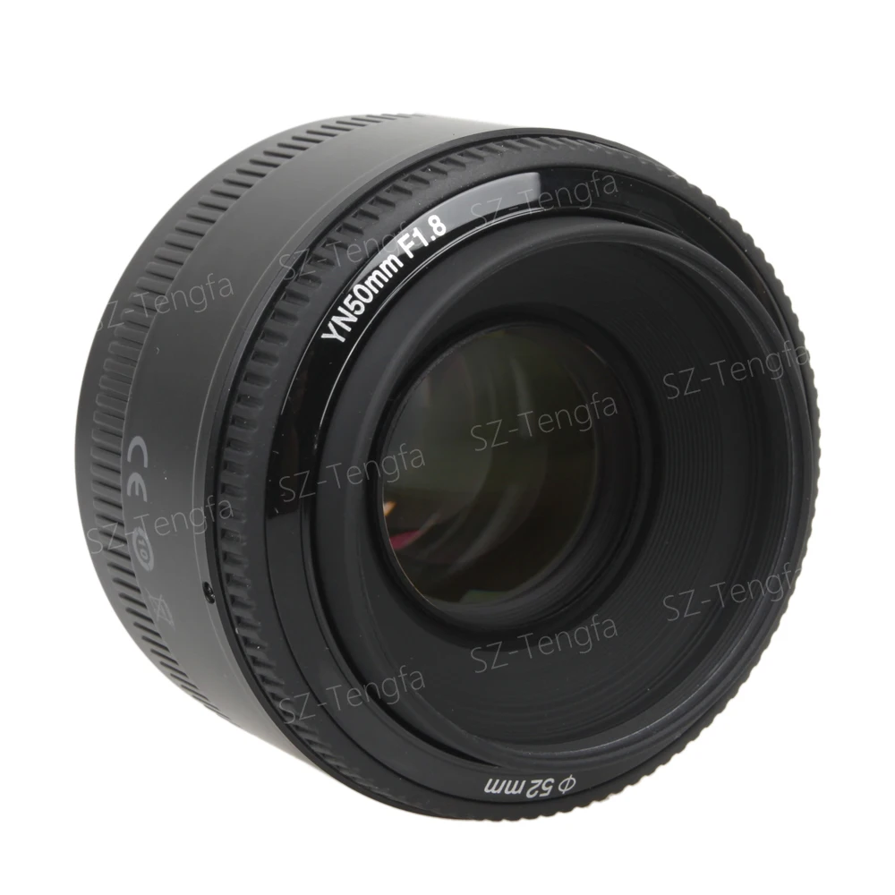 YONGNUO YN 50 мм объектив с фиксированным фокусом EF F/1 8 AF/MF lense большой диафрагмой