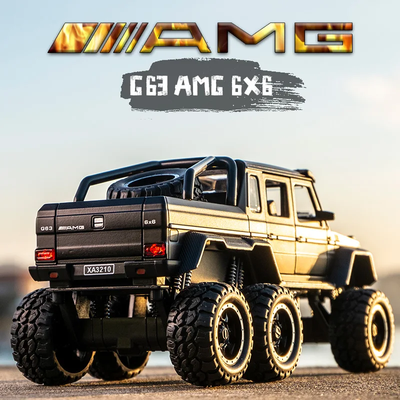 19 см 1/32 металлическое ведро бронированный автомобиль сплав классический AMG G63 6X6 пикап Внедорожник сильнейший автомобиль игрушки оттягивающаяся назад Модель литья под давлением