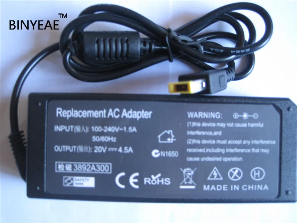 Блок питания для ноутбука Lenovo Flex 14 14D 15 D Erazer Z510 20 в 4 5 А 90 Вт переменный ток|charger ac