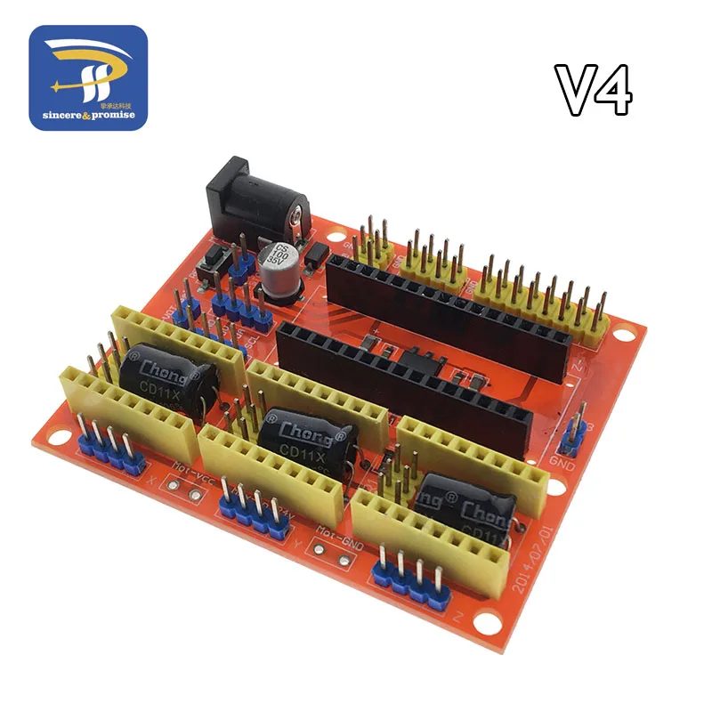 V3 гравер щит CNC Щит V4 гравировальный станок/3d принтер/A4988/DRV8825 драйвер Плата расширения для Arduino Diy Kit
