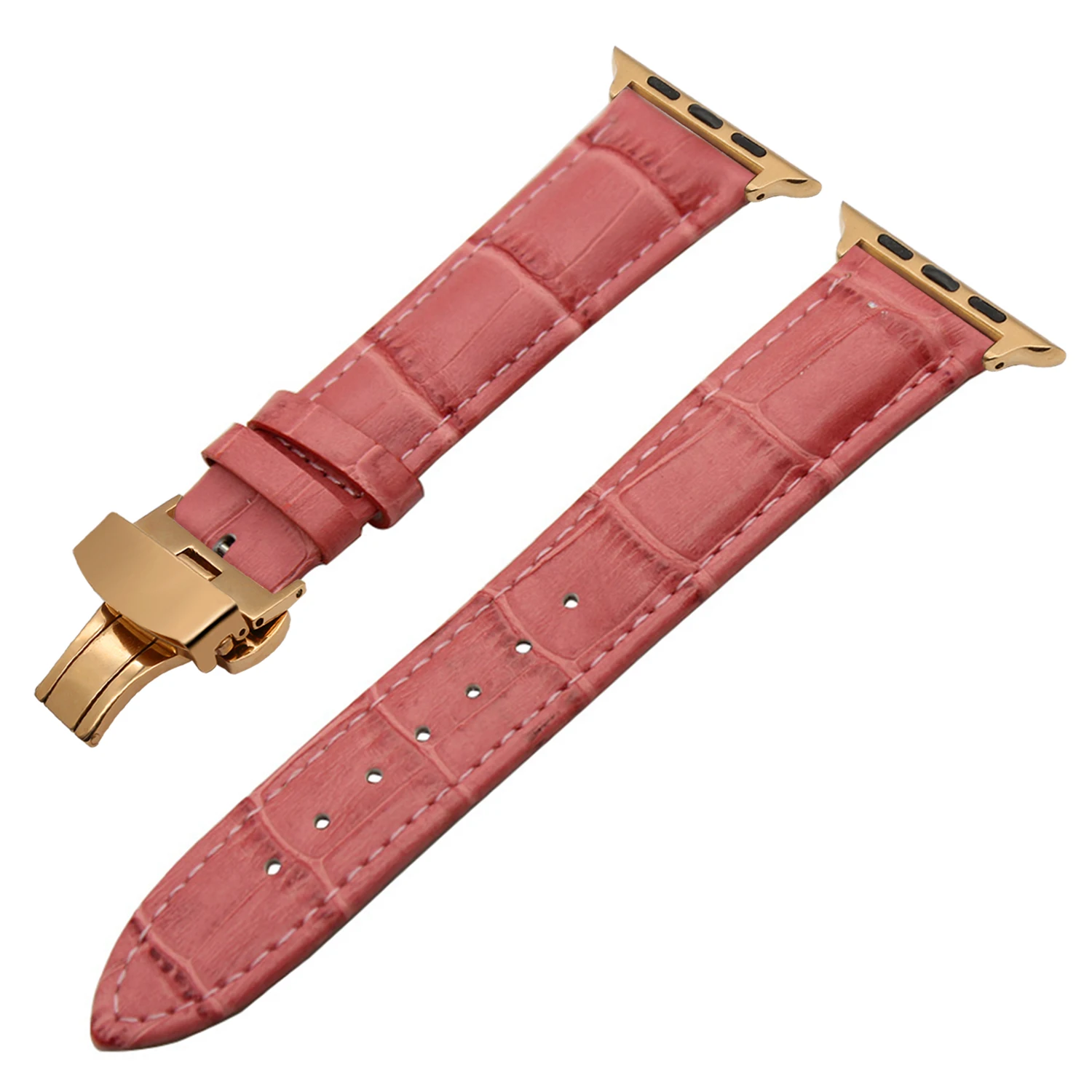 Ремешок Croco из натуральной кожи для iWatch Apple Watch SE Series 6 5 4 3 2 1 40 мм 44 38 42 браслет с
